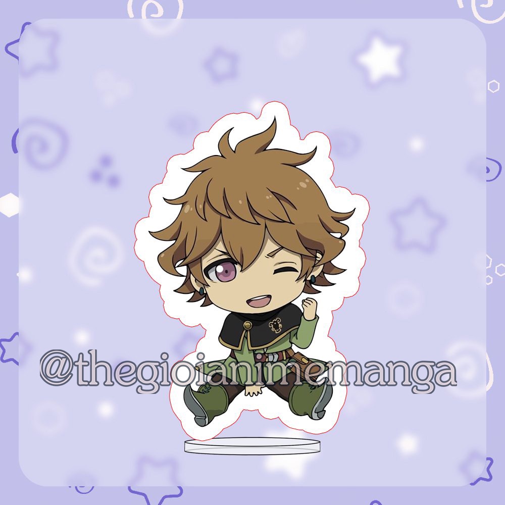 ( MINI 3cm ) Mô hình Standee BLACK CLOVER anime chibi mica trưng bày