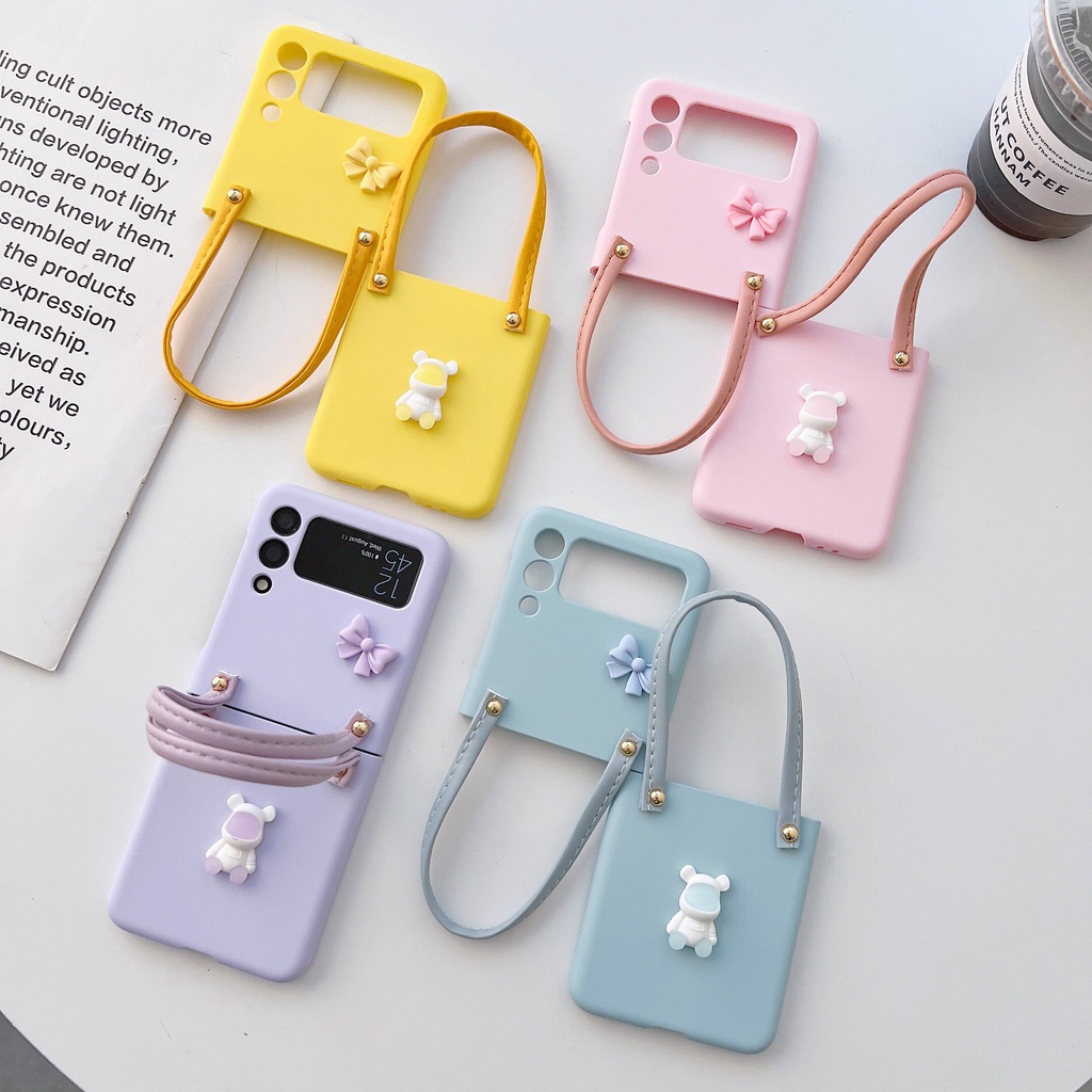 Ốp điện thoại HOCE có dây đeo cho Samsung Galaxy Z Flip 3 Z Flip 4 5G ZFlip3 ZFlip4