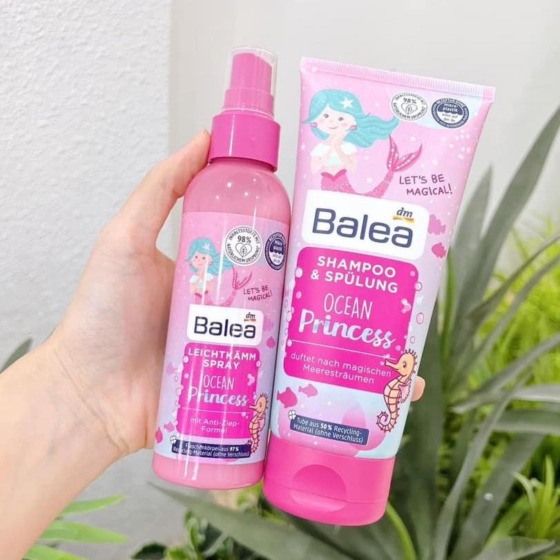 Xịt dưỡng mượt tóc trẻ em Balea Leichtkammspray Little Princess 150 ml -hàng Đức-Mẹ và Bé Unmei