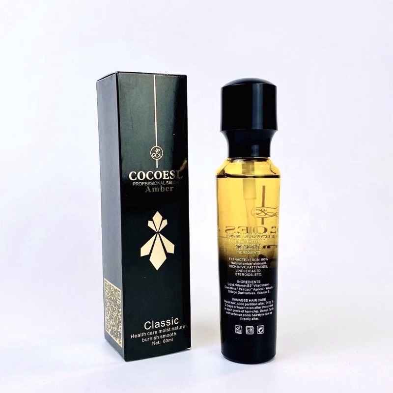 Tinh dầu Cocoesl Amber 60ml - Dưỡng Vuốt Tóc, Phục Hồi Hư Tổn