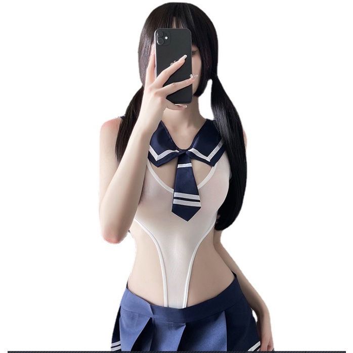 Bộ cosplay học sinh hư hỏng croptop sexy quyến rũ cao cấp gợi cảm, che tên sản phẩm | BigBuy360 - bigbuy360.vn