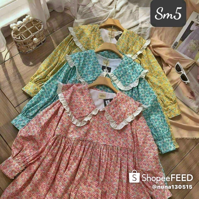 ẢNH THẬT TRẢI SÀN - ĐẦM BBD HOA CỔ V 3M