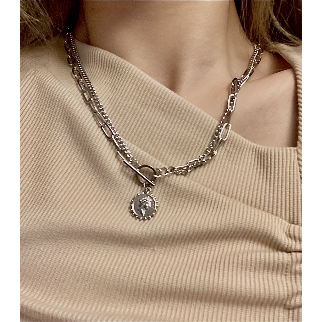 Vòng cổ hai lớp phong cách Hàn Quốc thời trang