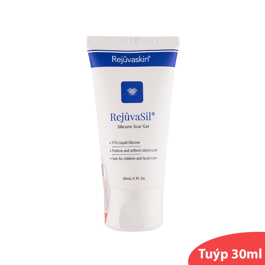 Rejuvaskin - Gel giảm sẹo lồi Rejuvasil Silicon Scar Gel 30ml -  sẹo sau phẫu thuật, sẹo chấn thương, sẹo bỏng, sẹo lồi