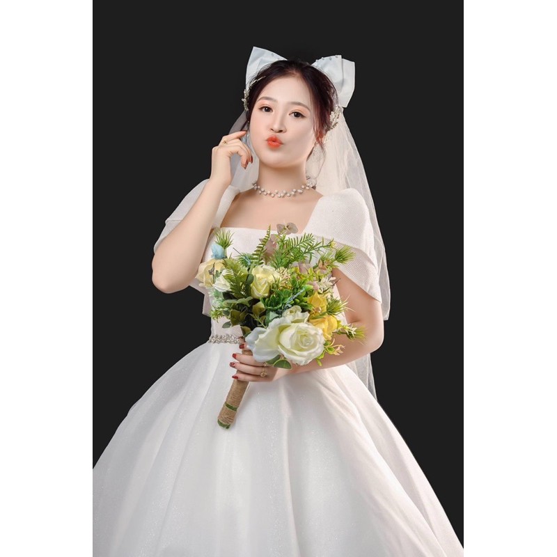 Váy cưới cao cấp màu  trắng