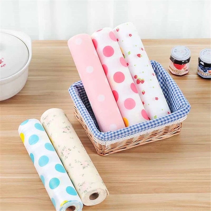 Giấy lót ngăn tủ đựng chén đĩa chống ẩm chống trơn trượt không thấm nước