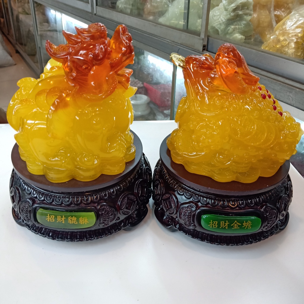 Cặp Cóc Thiềm Thừ Tỳ Hưu Phong Thuỷ Đế Gỗ Chiêu Tài Hút Lộc Cho Gia Chủ