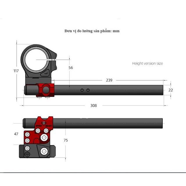Ghi Đông Clip-On Spirit Beast Chính Hãng