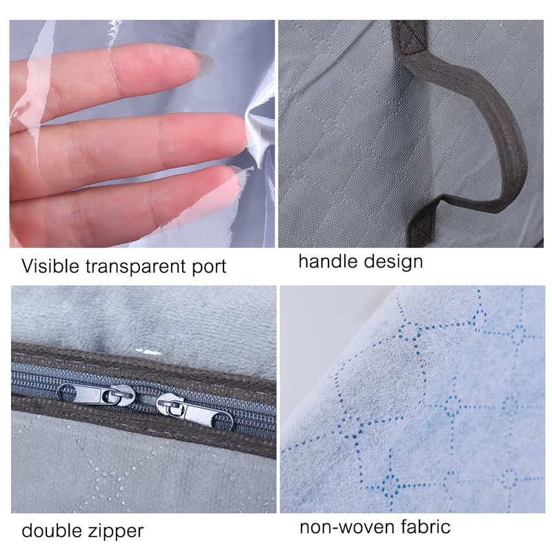 Hộp Đựng Chăn Mền / Áo Len Bằng Vải Không Dệt Sức Chứa Lớn Có Thể Gấp Gọn