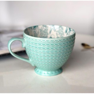 Ly sứ hoa văn vintage