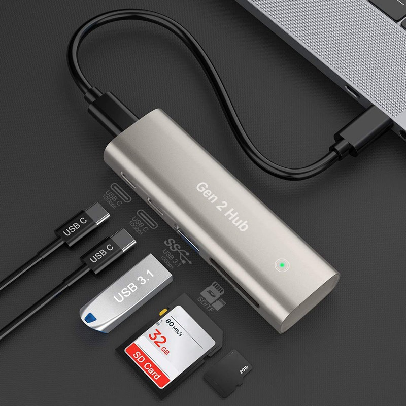 Bộ Chuyển Đổi Usb 3.1 Gen 2 Hub Với Cổng Usb 3.0 Cho Macbook, Surface Pro, Usb C | BigBuy360 - bigbuy360.vn