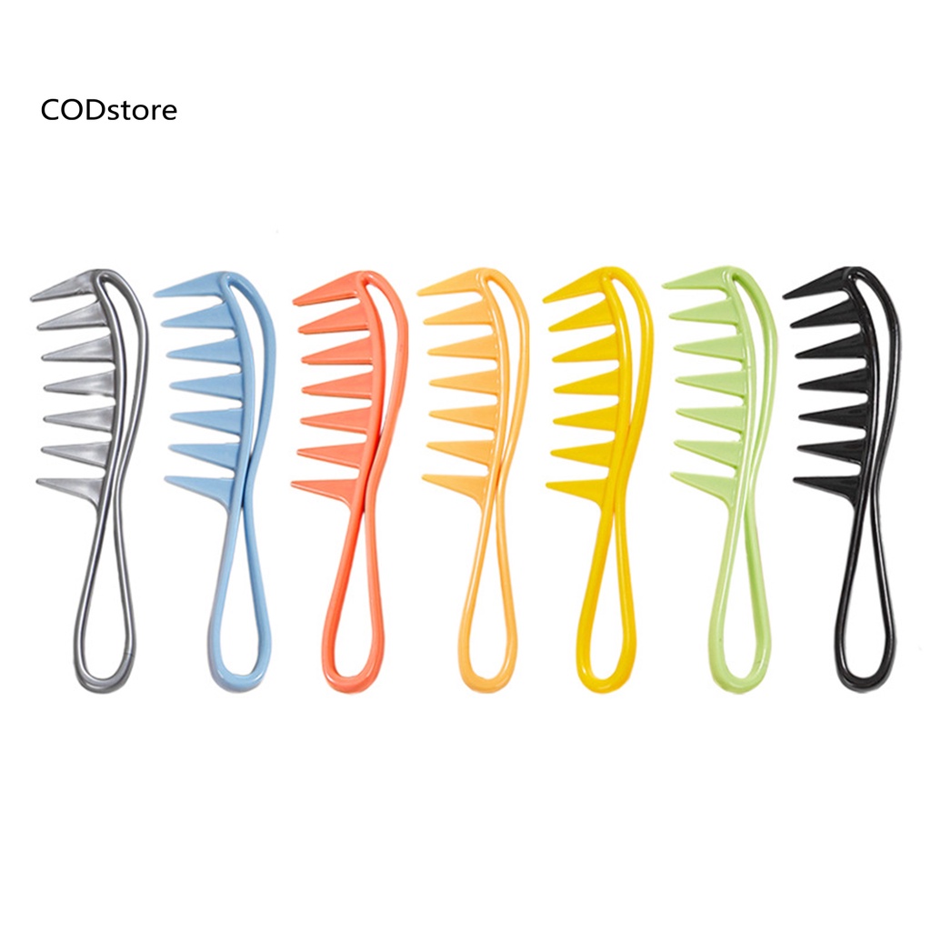 Lược Chải Tóc Xoăn Bằng Nhựa Răng Cá Mập Màu Kẹo Dùng Được Cả Khi Tạo Kiểu Tóc Khô Và Ướt