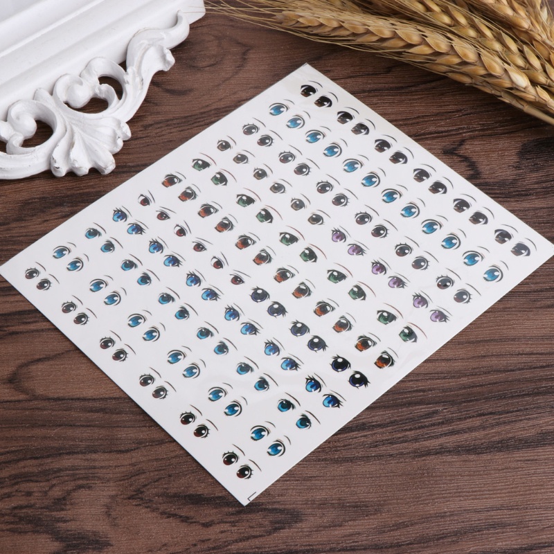 Miếng Dán Hình Khuôn Mặt Búp Bê Hoạt Hình Bằng Đất Sét