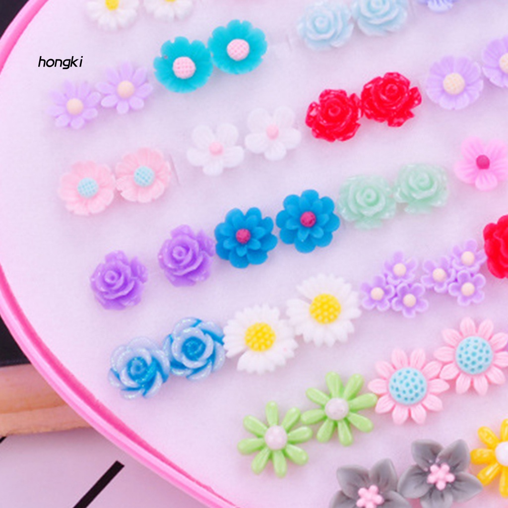 Set 36 Đôi Bông Tai HoạT HìNh Xinh XắN