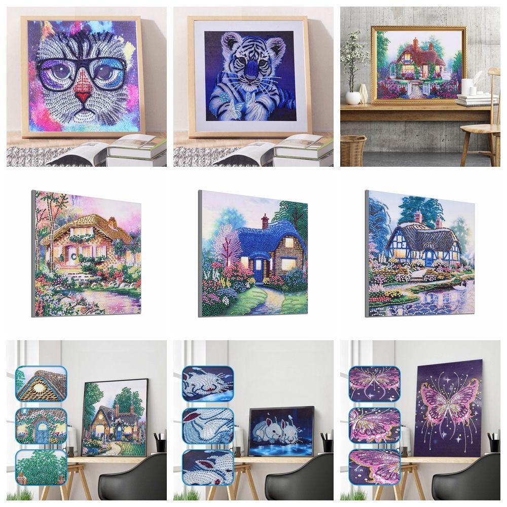 Bộ Tranh Đính Đá 5D Họa Tiết Hoa Văn Mandala Độc Đáo DIY Dùng Trang Trí Nhà Cửa