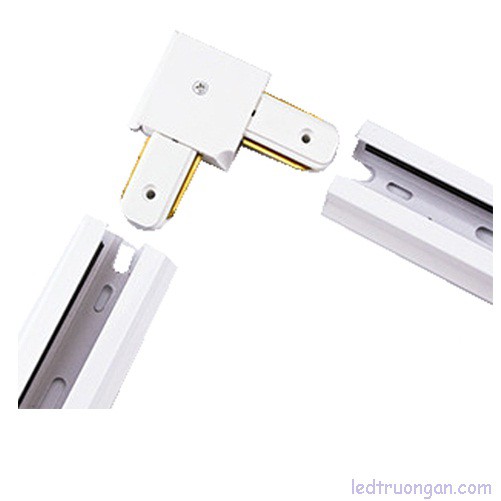 Đầu nối thằng &amp; góc thanh ray đèn rọi ray - Phụ kiện trang trí đèn rọi ray cho Shop