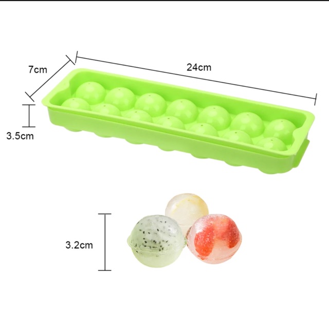 Khuôn nhựa làm rau câu, đá và mochi 14 ô