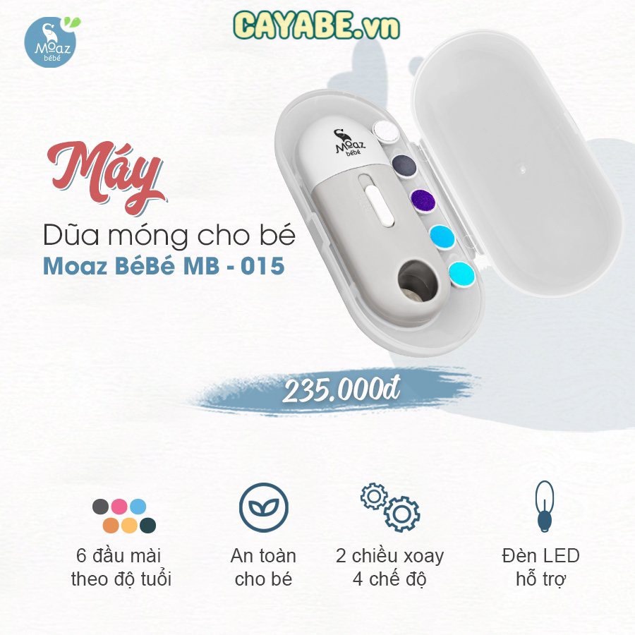 MÁY DŨA MÓNG TAY CHO BÉ MOAZ BÉBÉ – MB015