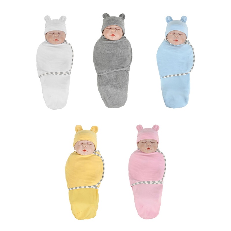 Chăn Quấn Em Bé Chất Liệu Cotton Chống Sốc Dễ Điều Chỉnh