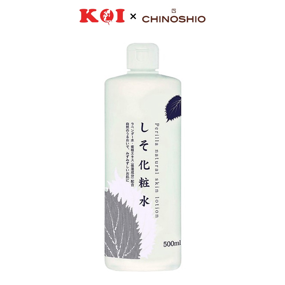 Nước hoa hồng chiết xuất lá tía tô Chinoshio Dokudami Perilla Natural Skin Lotion 500ml