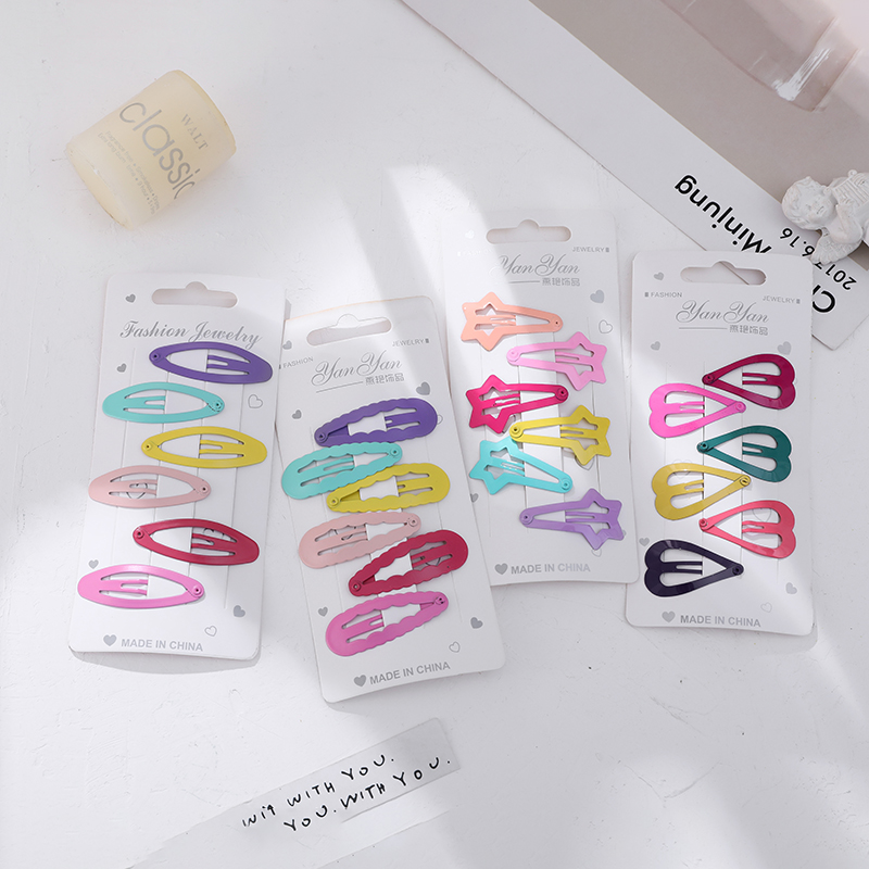 Set 6 Kẹp Tóc Hình Bướm Bằng Hợp Kim Màu Sắc Ngọt Ngào Phong Cách Hàn Quốc Cho Nữ