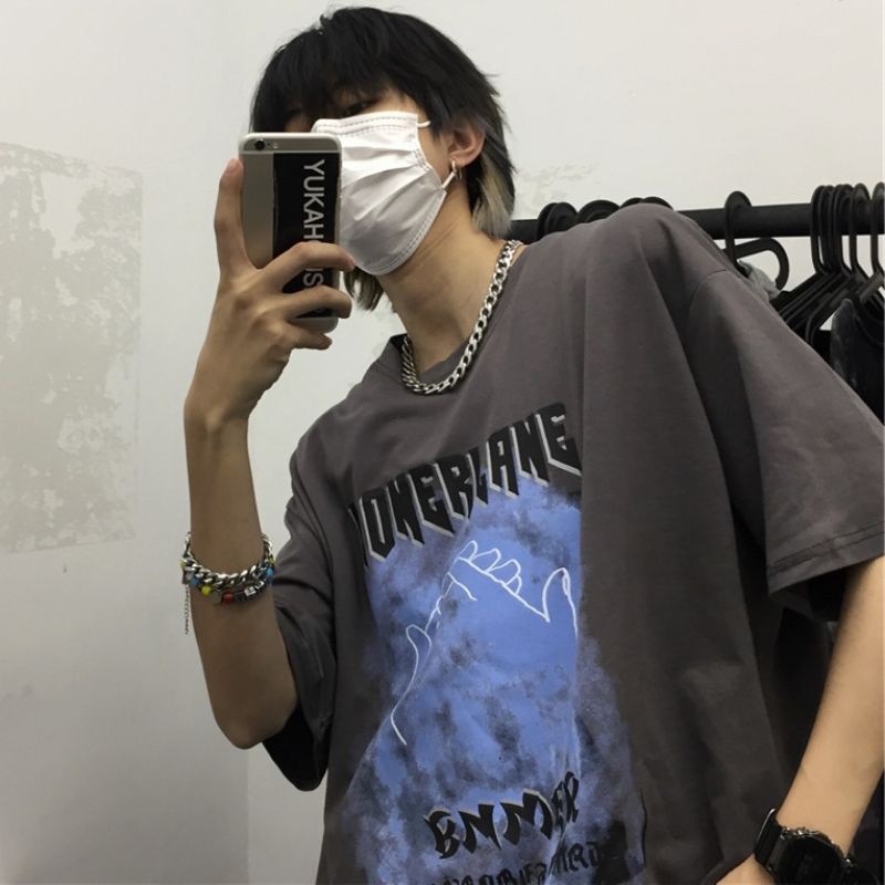 Áo thun tay lỡ nam nữ, áo phông unisex form rộng chất cotton mát mịn thấm hút mồ hôi in hình Bàn tay