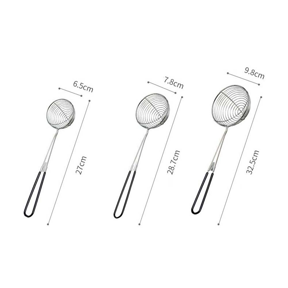 WILLIS Non-Stick Skimmer Spoon Long Handle Cooking Tool Spider Strainer Stainless Steel Kitchen Sifting Kitchen Gadget Multifunction Home Colander