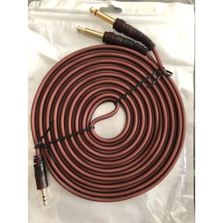 Dây chuyển từ jack 3.5 ly ra 2 đầu 6.5 ly dài 5 mét (215)