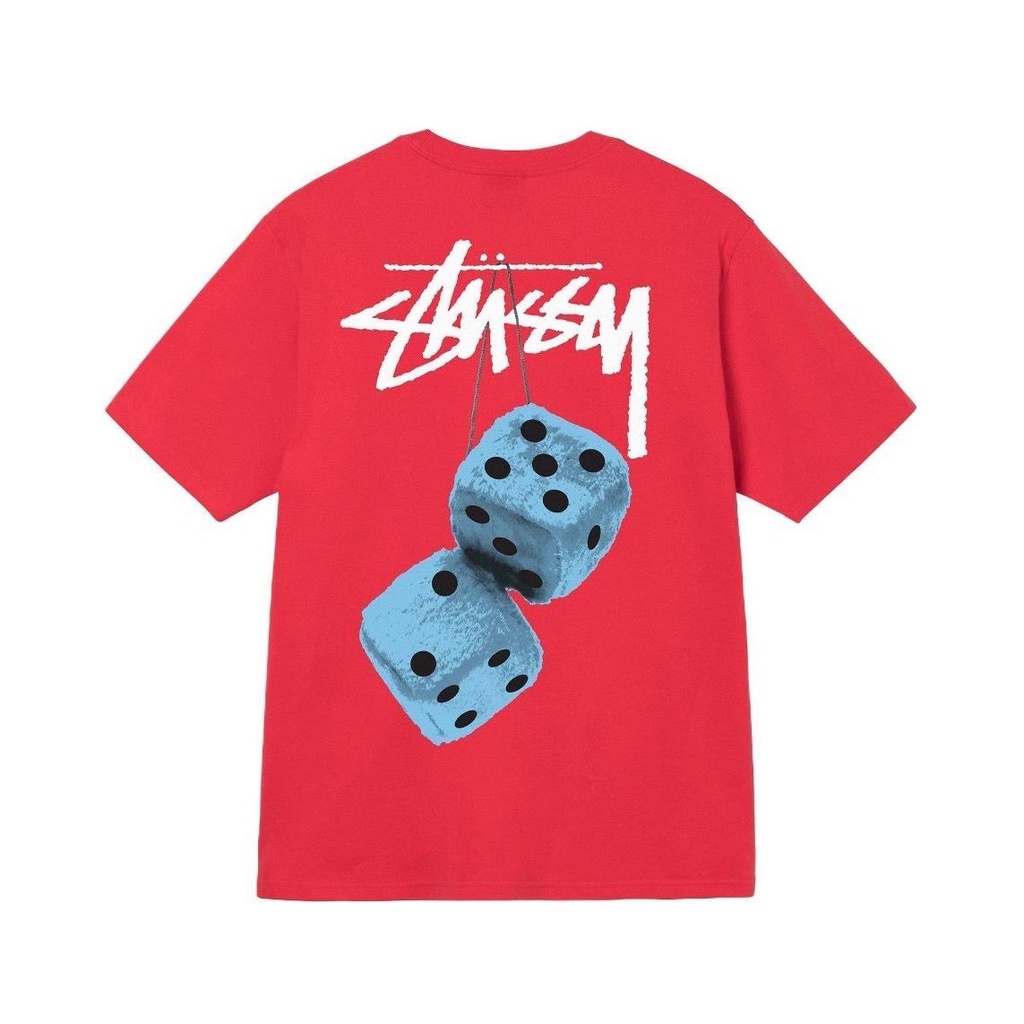 Áo Thun Tay Ngắn In Hình Xúc Xắc Stussy Thời Trang Mùa Hè Trẻ Trung