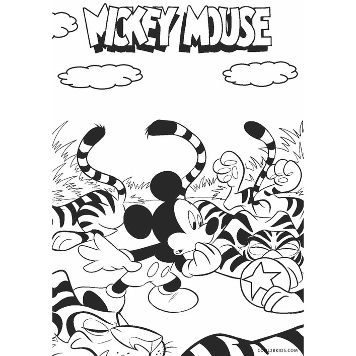 Bộ 40 tranh tô màu Chú chuột Mickey và Vịt Donald, giấy tô màu hoạt hình dành cho trẻ em, tranh tô màu A4, A5