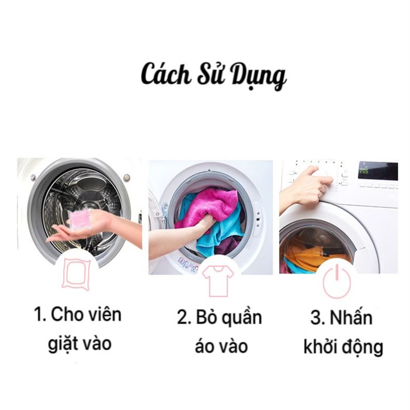 Viên Giặt Quần Áo CozyBin GelBall Hương Đào Nhiệt Đới Gói 20 Viên giặt xả giữ màu quần áo, lưu hương lâu 24h VGD02