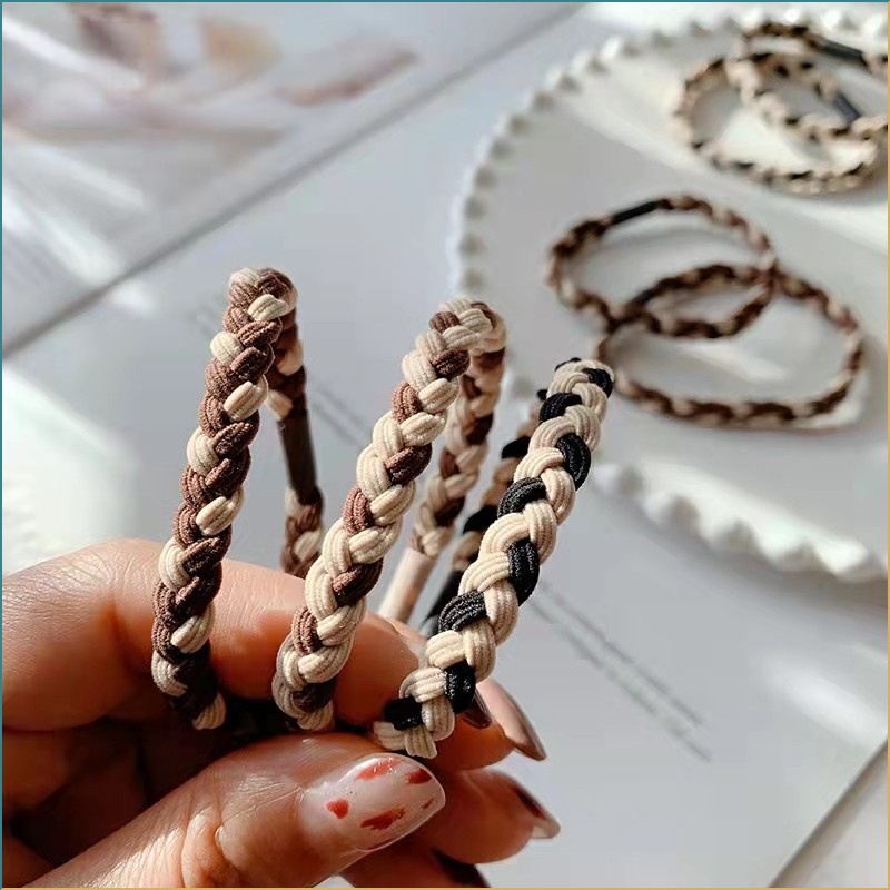 Dây Buộc Tóc Cao Su Co Giãn Tốt Thiết Kế Đơn Giản Phong Cách Nhật Hàn Xinh Xắn