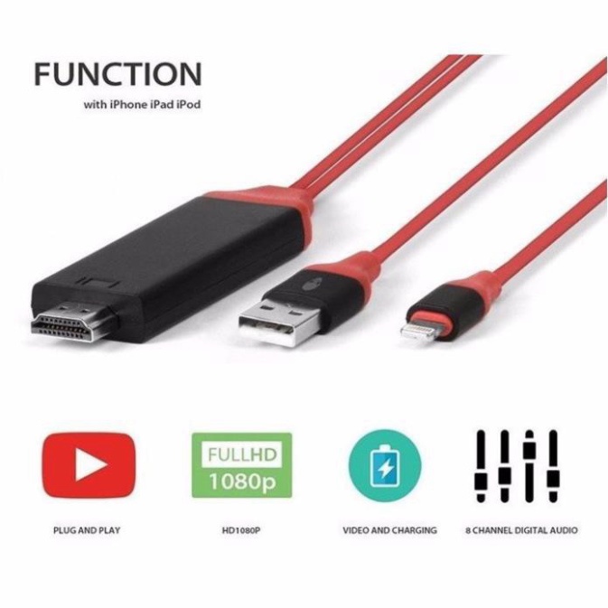 Cáp HDMI Chuyển Đổi Tín Hiệu Iphone Ra Tivi[ [ltn56] {SM16} | BigBuy360 - bigbuy360.vn