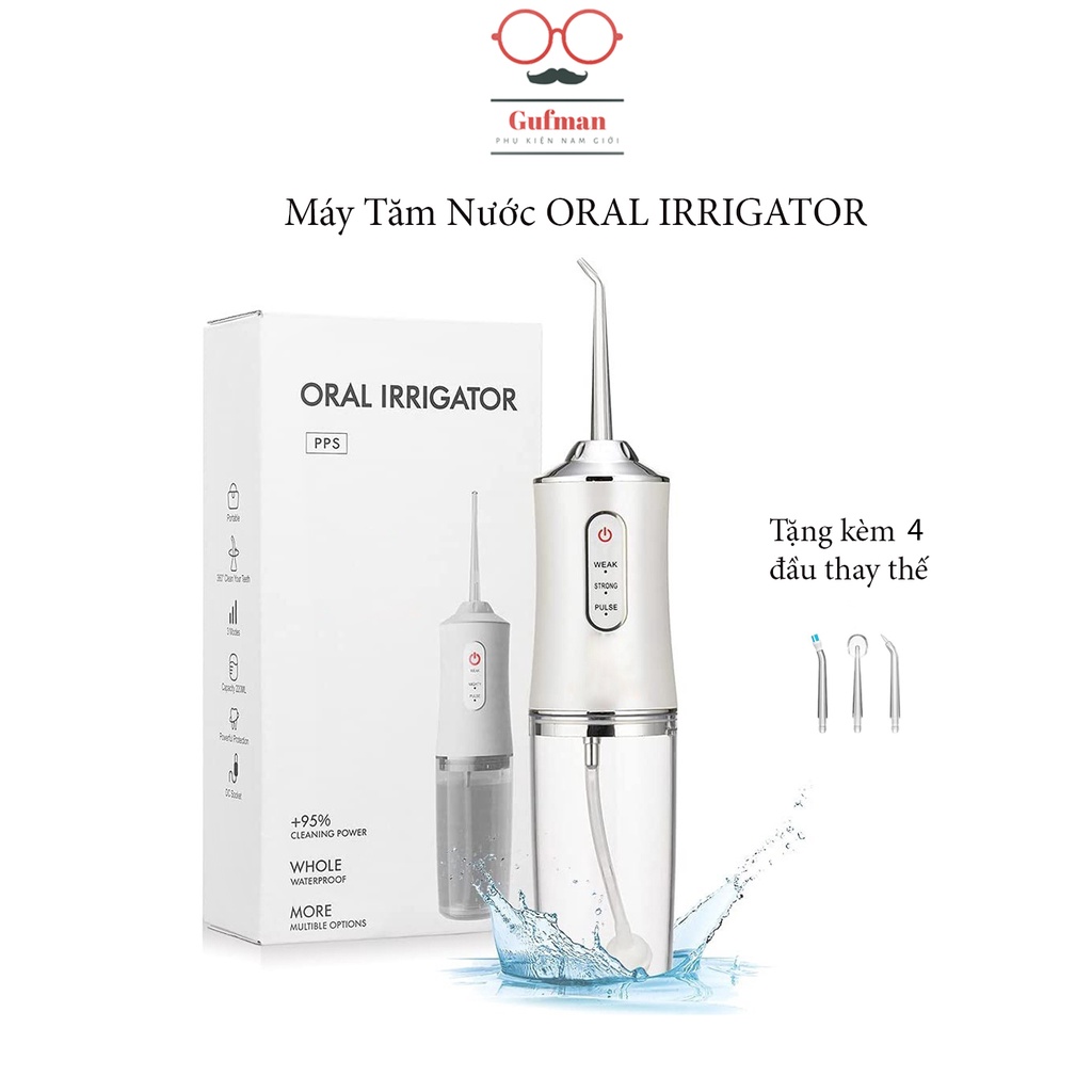 Máy Tăm Nước Cầm Tay - Tăm Nước Vệ Sinh Răng Miệng Oral Irrigator Bản Quốc Tế Chuẩn Châu Âu Chính Hãng