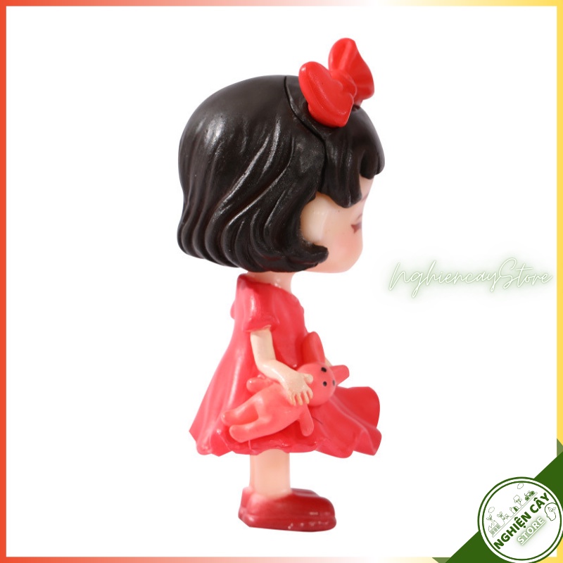 Phụ kiện Cặp đôi kiss lãng mạn trang trí tiểu cảnh, cây cảnh, sen đá