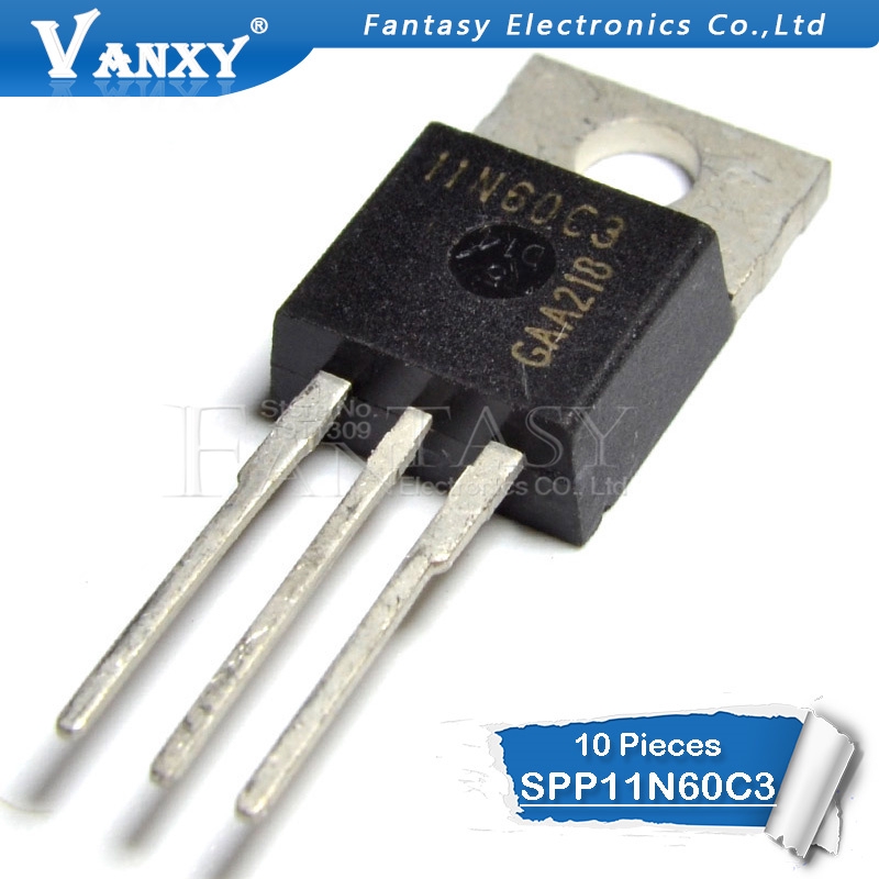 Set 10 Linh Kiện Điện Tử Spp11N60C3 To-220 11n60c3 To220 600v 11a