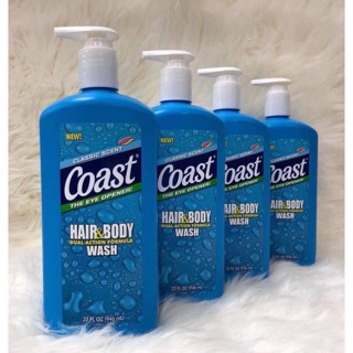 Sữa tắm+gội 2in1 Coast Mùi thơm Việt Kiều Có vòi xịt 946ML
