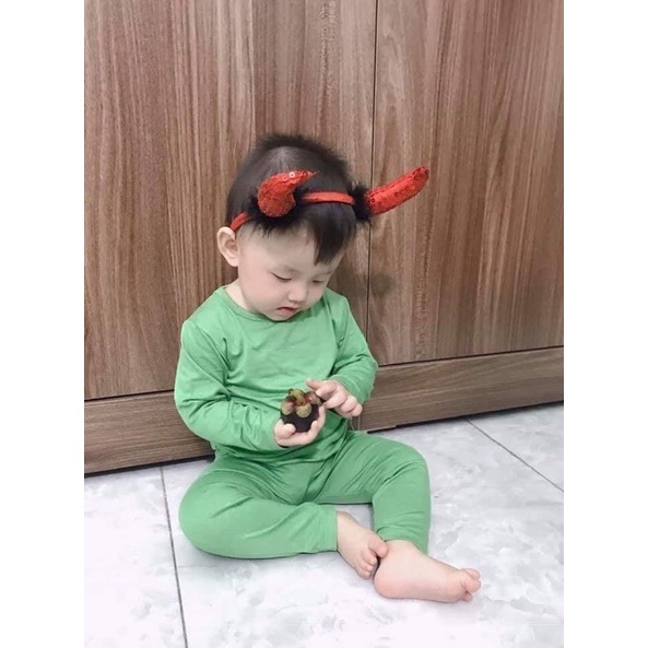 Bộ thun lạnh trơn dài tay mickymom cho bé từ 8-20kg