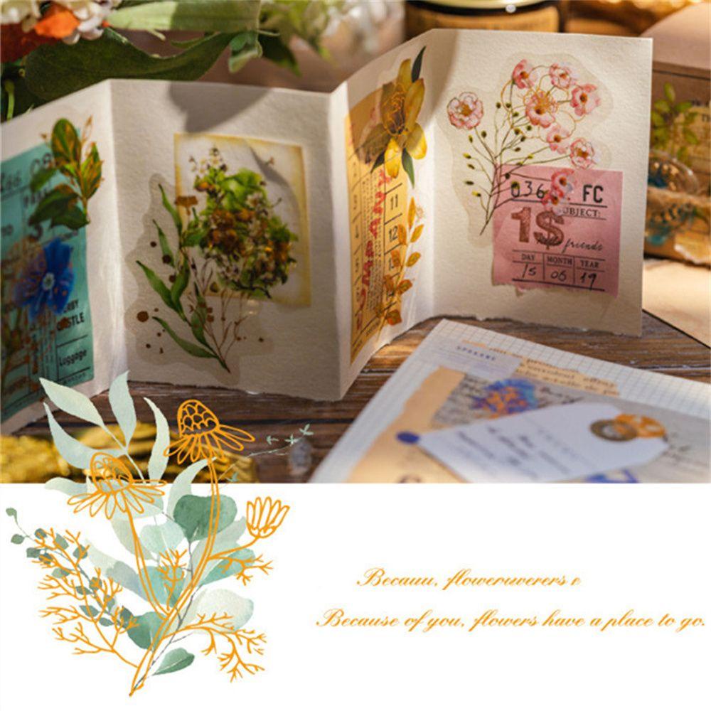 Bộ 30 Sticker Dán Trang Trí Hình Hoa Xinh Xắn|Miếng Dán Trong Suốt Nhiều Màu Sắc Trang Trí Sổ Tay