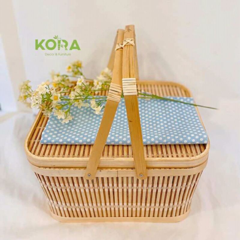 Làn tre giỏ tre hộp tre đi pinic