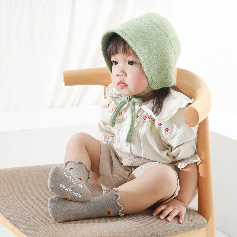 Vớ Cotton Chống Trượt Thời Trang Xuân Thu Cho Bé Gái 0-5 Tuổi 0657