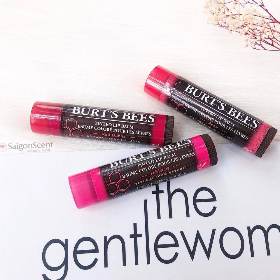 Son dưỡng có màu Burt's Bees Red Dahlia Tinted Lip Balm