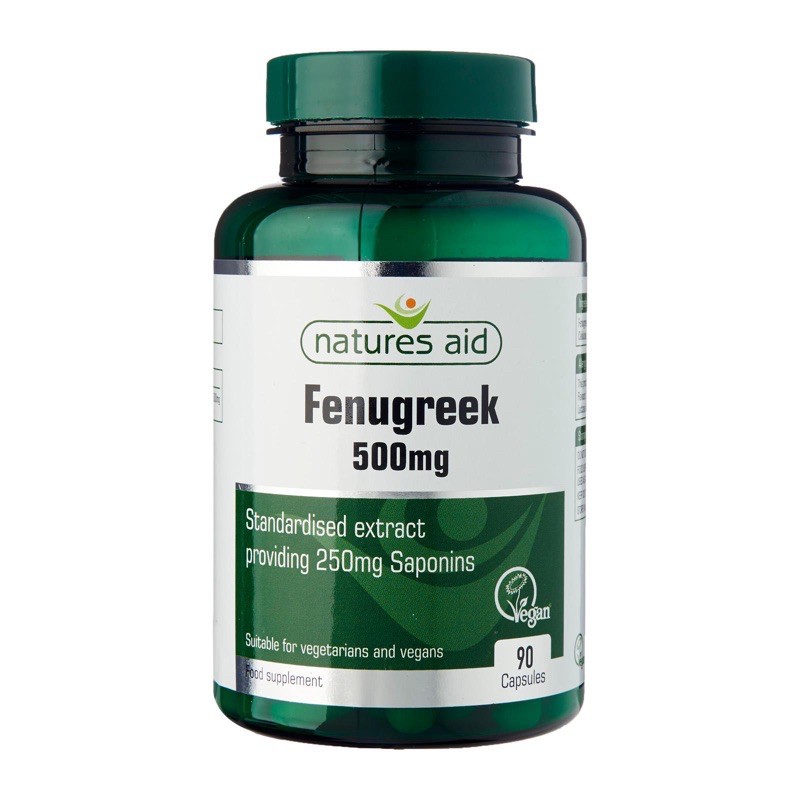 [2024] Viên Uống Lợi Sữa Cỏ Cà Ri Fenugreek Natures Aid 500Mg.