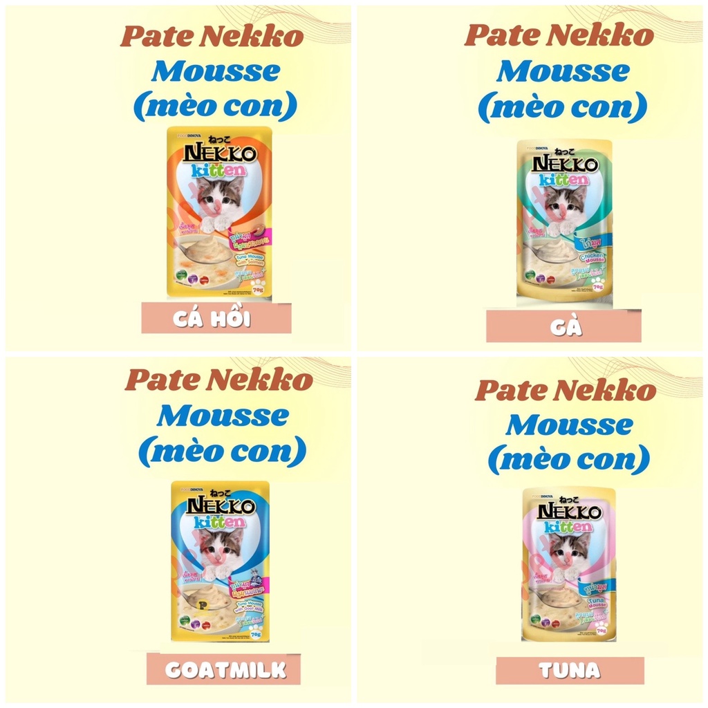 Pate Nekko cho mèo đủ vị - Có Mix Vị