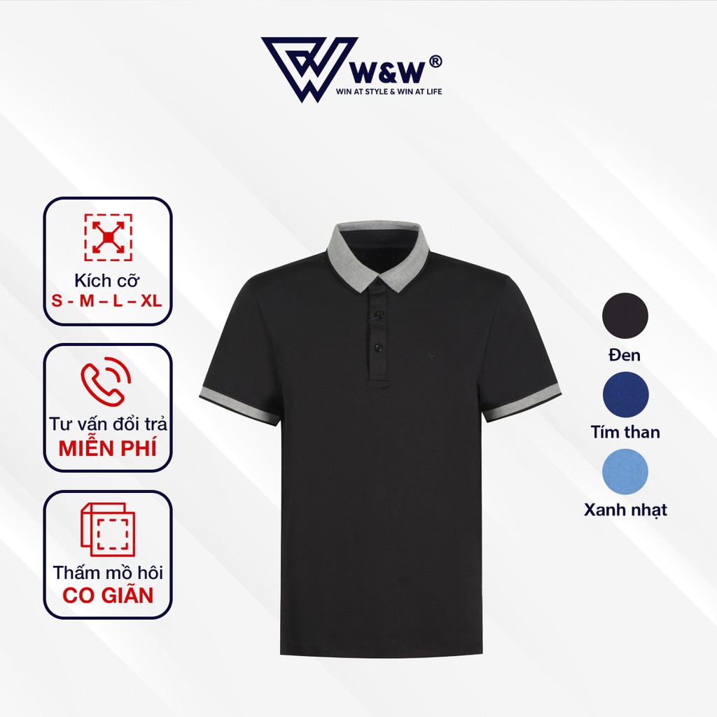 Áo Polo Nam W&W Dáng Regular Fit- Ngắn Tay Có Cổ, Chất Pe - Thoáng Mát, Thấm Hút Tốt WPO57R