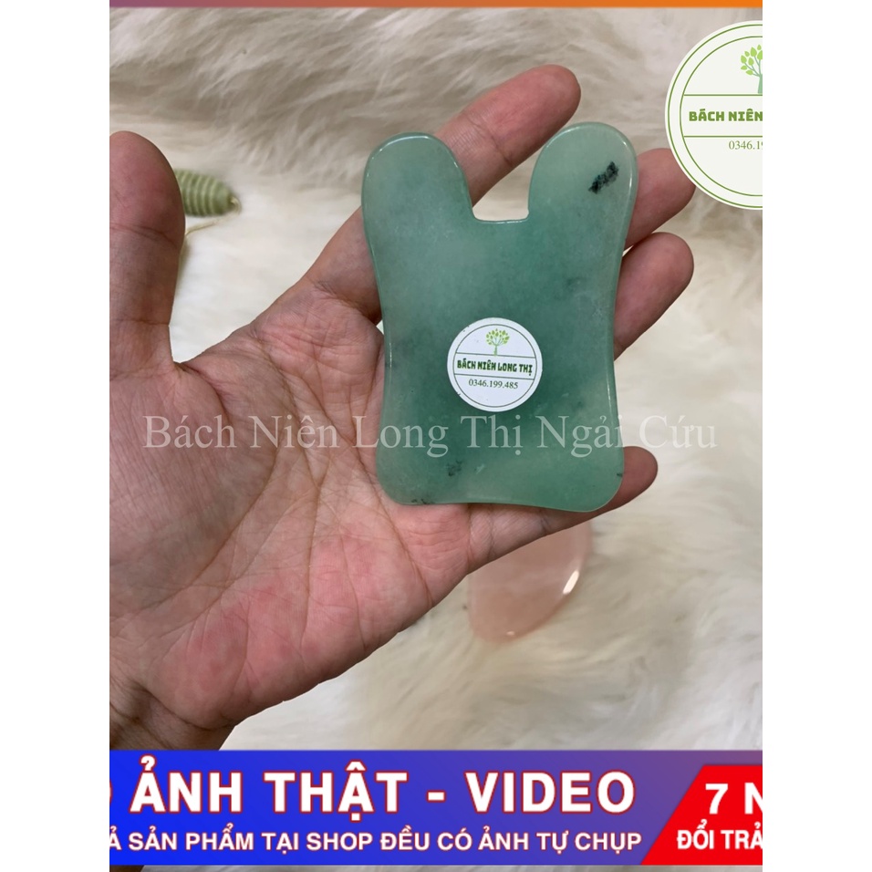 Thanh lăn ngọc thạch guasha tự nhiên cam kết ngọc thạch