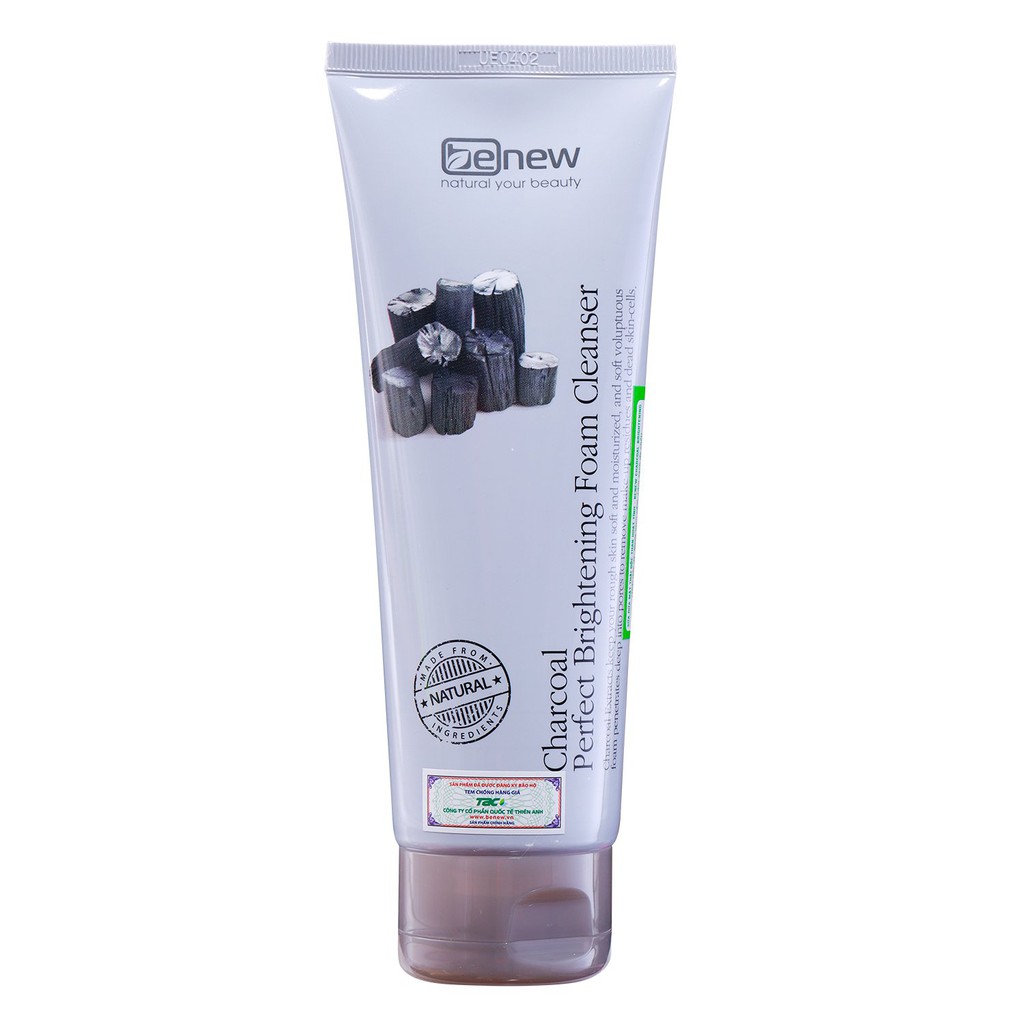 Sữa Rửa Mặt Cho Nam Tinh Chất Than Hoạt Tính Sạch Da, Xoá Thâm Mụn Benew Charcoal Brightening 160ml/ Hộp- CHÍNH HÃNG