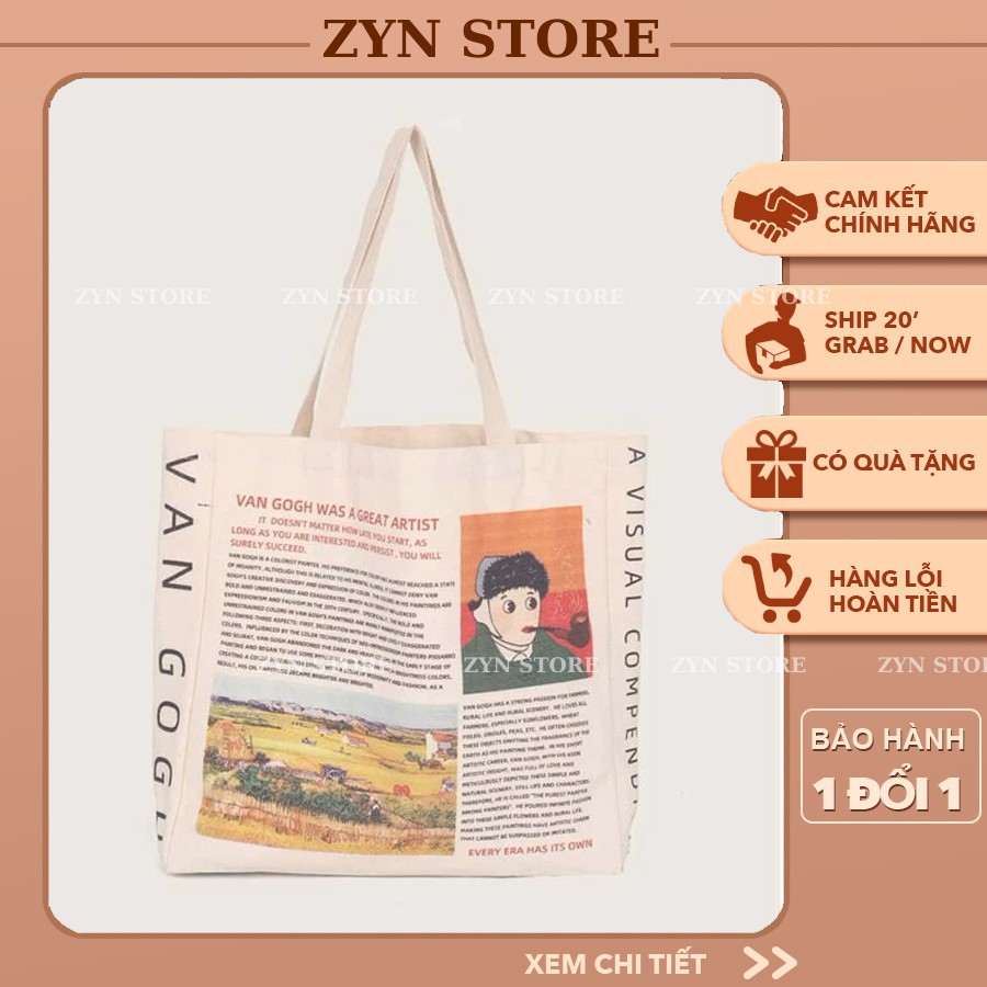 Túi tote 🎒FREESHIP🎒túi vải tote canvas phong cách vintage mẫu mới nhất 2020