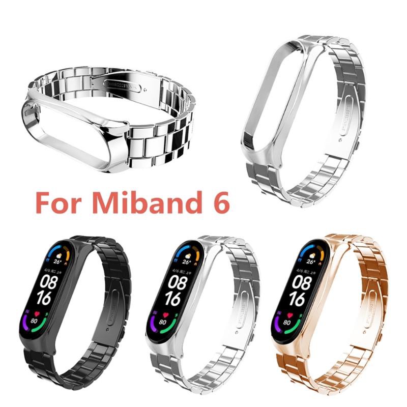 Dây Đeo Inox Cho Đồng Hồ Thông Minh Xiaomi Mi Band 6