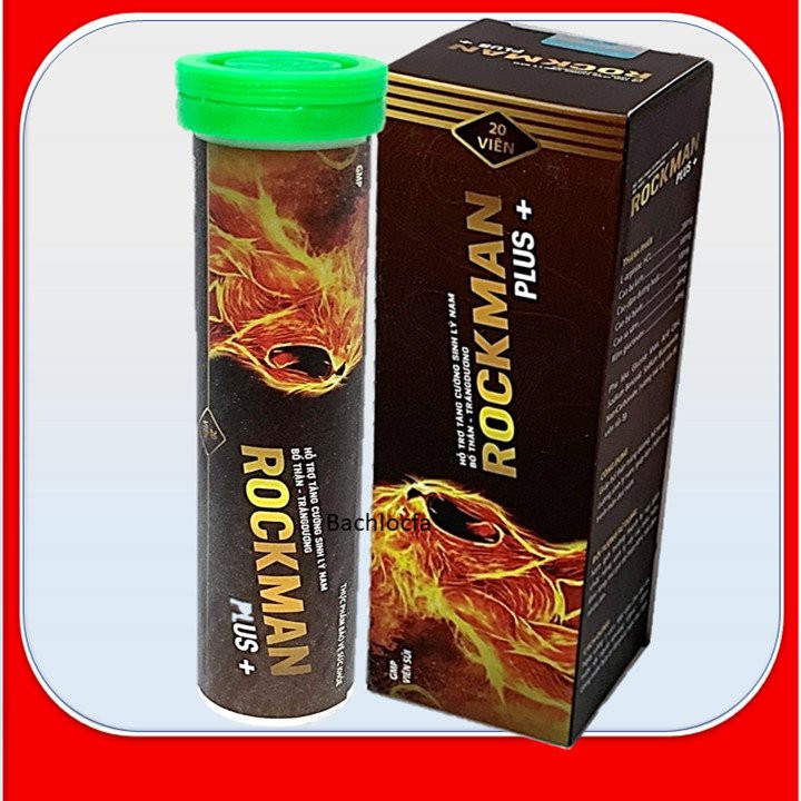 Tuýp 20 Viên]  Viên Sủi Tăng Cường Sinh Lý Rockman Plus - Tăng Cường Chức Năng Sinh Lý Nam,Bổ Thận,Tráng Dương